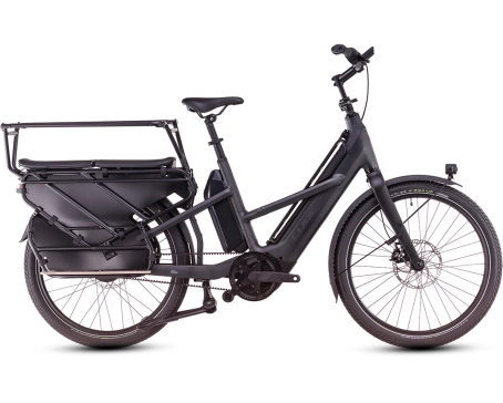 Vélo électrique cargo Unisexe LONGTAIL HYBRID FAMILY 1350 Gris